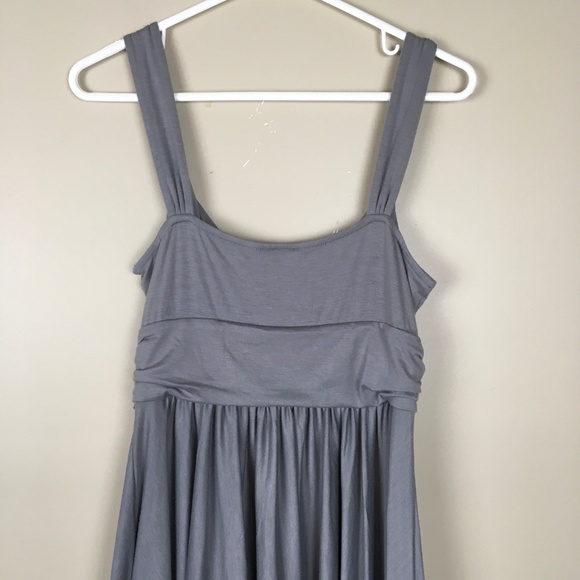 ATL Ann Taylor Loft KNIT SUNDRESS GRAY HIGH WAIST - Picture 7 of 7